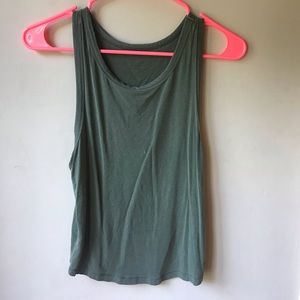 green tank top